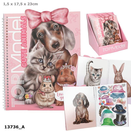 TOPMODEL DRESS ME UP STICKERS BOK CUTE ANIMALS