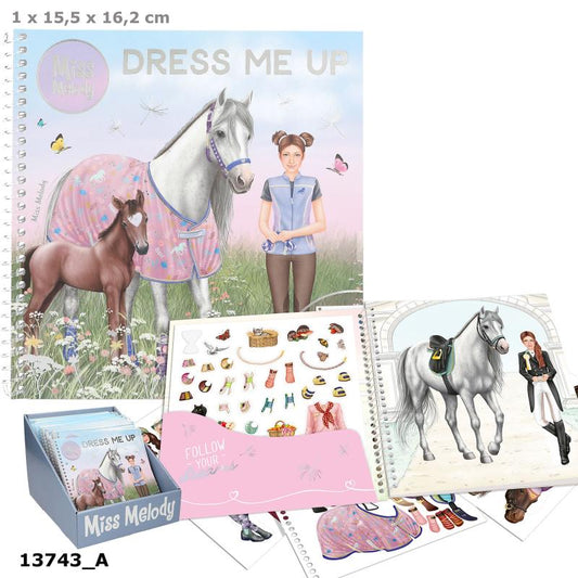 TOPMODEL MISS MELODY DRESS ME UP STICKERSBOK