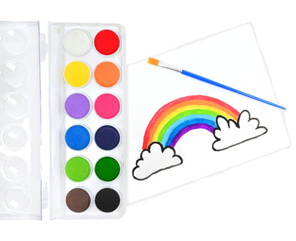 VATTENFÄRGLÅDA 12 FÄRGER