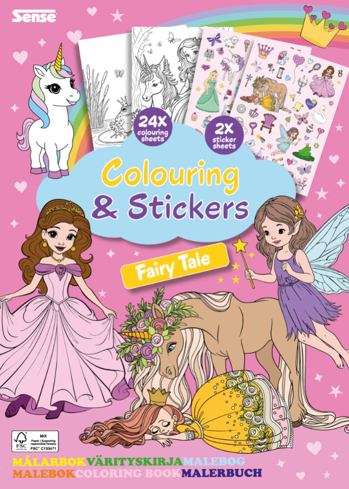 MÅLARBOK SAGOVÄRLD M STICKERS FSC®