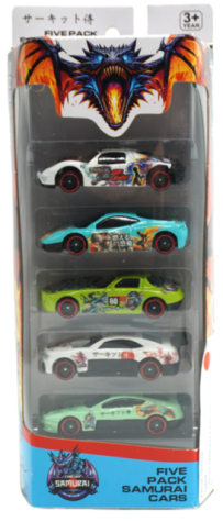 CIRCUIT SAMURAI DIECAST RACER 5 PACK