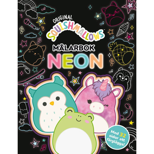 SQUISHMALLOWS MÅLARBOK NEON